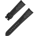 Bracelet deux pièces - Bracelet en cuir noir avec boucle ardillon - 032CUZ010017