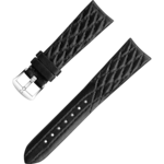 兩件式錶帶 - 黑色皮革錶帶，搭配針扣式錶扣 - 032CUZ011300