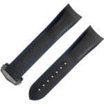Bracelet deux pièces - Bracelet en caoutchouc noir Seamaster Planet Ocean 600M avec boucle déployante - 032CVZ005518