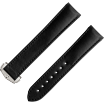 Bracelet deux pièces - Bracelet végane noir avec boucle déployante - 032Z017133