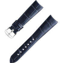Zweiteiliges armband - Blaues Alligatorlederarmband mit Dornschließe - 032CUZ008444