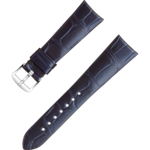 Two-piece strap - Blue alligator leather strap with pin buckle - 032CUZ008444