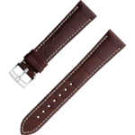 Bracelet deux pièces - Bracelet en cuir d'alligator brun avec boucle ardillon - 032CUZ003330