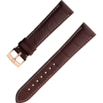 Two-piece strap - Brown alligator leather strap with pin buckle - 032CUZ003330