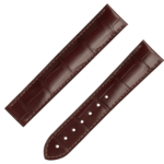 Bracelet deux pièces - Bracelet en cuir d'alligator brun avec boucle déployante - 9800.01.15