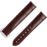 Двухсторонний ремешок - Ремешок из кожи аллигатора коричневого цвета со складной застежкой - 9800.01.15