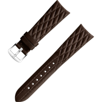 Bracelet deux pièces - Bracelet en cuir brun avec boucle ardillon - 032CUZ011288