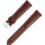 兩件式錶帶 - 棕色皮革錶帶，搭配針扣式錶扣 - 9800.04.09