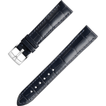 兩件式錶帶 - 深藍色鱷魚皮錶帶，搭配針扣式錶扣 - 032CUZ002757