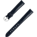 Two-piece strap - Dark blue alligator leather strap with pin buckle - 032CUZ002757