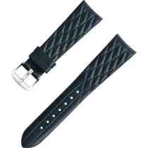 兩件式錶帶 - 深藍色皮革錶帶，搭配針扣式錶扣 - 032CUZ011315