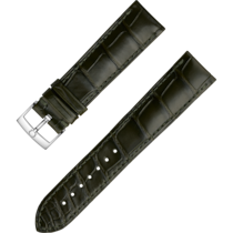 Bracelete de duas peças - Bracelete verde-escura em pele de crocodilo com fivela de pino - 032CUZ010275
