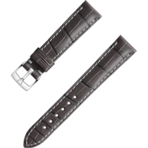 兩件式錶帶 - 灰色鱷魚皮錶帶，搭配針扣式錶扣 - 032CUZ007262