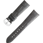 Bracelete de duas peças - Bracelete cinzenta em pele de crocodilo com fivela de pino - 032CUZ009872