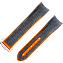 Zweiteiliges armband - Graues Kautschukarmband mit Faltschließe für die Seamaster Planet Ocean 600M - 032CVZ005088