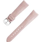Bracelet deux pièces - Bracelet en cuir d’alligator rose clair avec boucle ardillon - 032CUZ011092