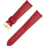 Bracelet deux pièces - Bracelet en cuir rouge avec boucle ardillon - 032CUZ010020