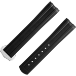 Двухсторонний ремешок - Черный ремешок из каучука с раскладывающейся застежкой для модели Seamaster Diver 300M - 032CVZ015752