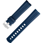 兩件式錶帶 - 海馬潛水300米腕錶藍色橡膠錶帶，搭配針扣式錶扣 - 032CVZ010127