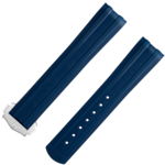 Cinturino a due pezzi - Cinturino in caucciù blu con fibbia déployante per il Seamaster Diver 300M - 032CVZ015753