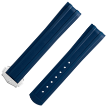 Cinturino a due pezzi - Cinturino in caucciù blu con fibbia déployante per il Seamaster Diver 300M - 032CVZ015753