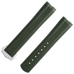 Двухсторонний ремешок - Зеленый ремешок из каучука с раскладывающейся застежкой для модели Seamaster Diver 300M - 032Z017213