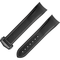 Zweiteiliges armband - Schwarzes Kautschukarmband mit Faltschließe für die Seamaster Planet Ocean 600M - 032CVZ005517