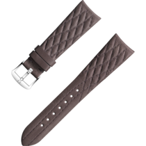 兩件式錶帶 - 褐灰色皮革錶帶，搭配針扣式錶扣 - 032CUZ011294
