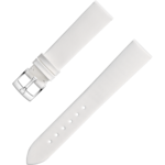 Two-piece strap - White leather strap with pin buckle - 9800.04.63