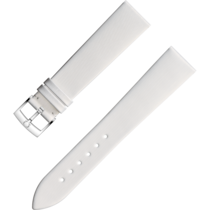 Two-piece strap - White leather strap with pin buckle - 9800.04.63