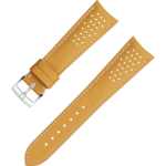 Two-piece strap - Yellow leather strap with pin buckle - 032CUZ010014