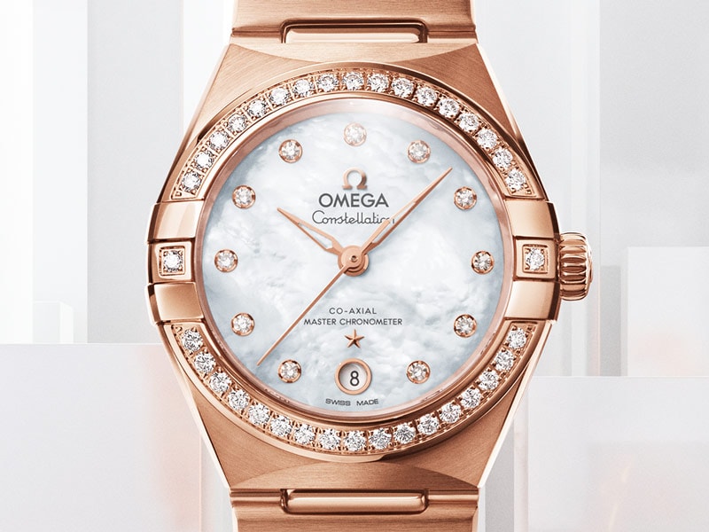 Omega De Ville Co-Axial lady MOP fullset