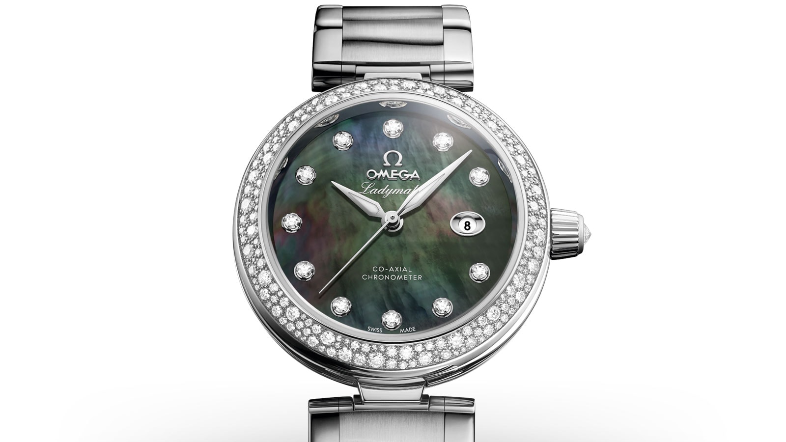 Omega constellation 12723000 quartz 25 mm gold and steel + ecrin watch