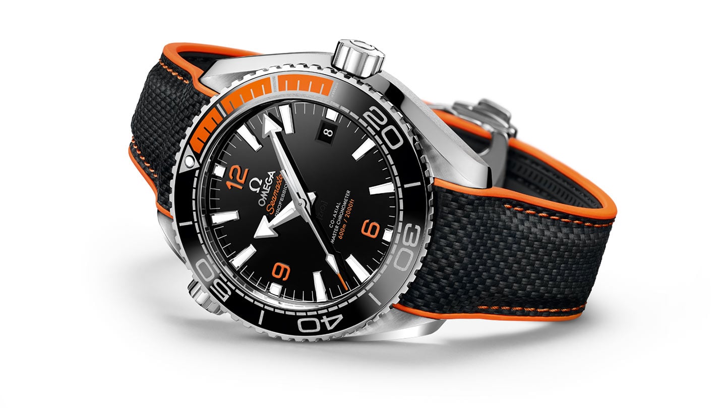 Image result for omega nylon orange/black steel on rubber