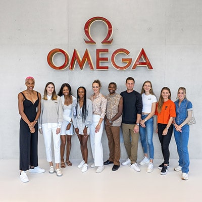 Star athletes visit OMEGA HQ