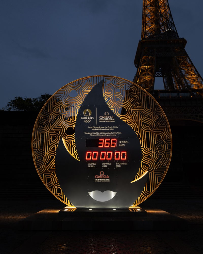 Die Paris 2024 Countdown-Uhr