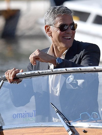 George Clooney porte la montre Aqua Terra