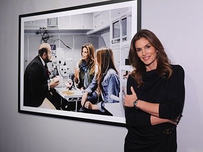 Cindy Crawford presents the Orbis documentary in New York