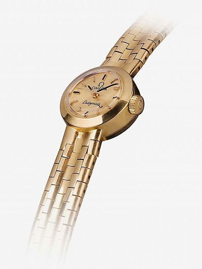 Close view of an Omega Ladymatic watch